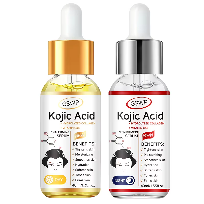 Sérum Liftant pour la Peau à l'Acide Kojique GSWP, Formule Duo avec Collagène et Acide Ascorbique po