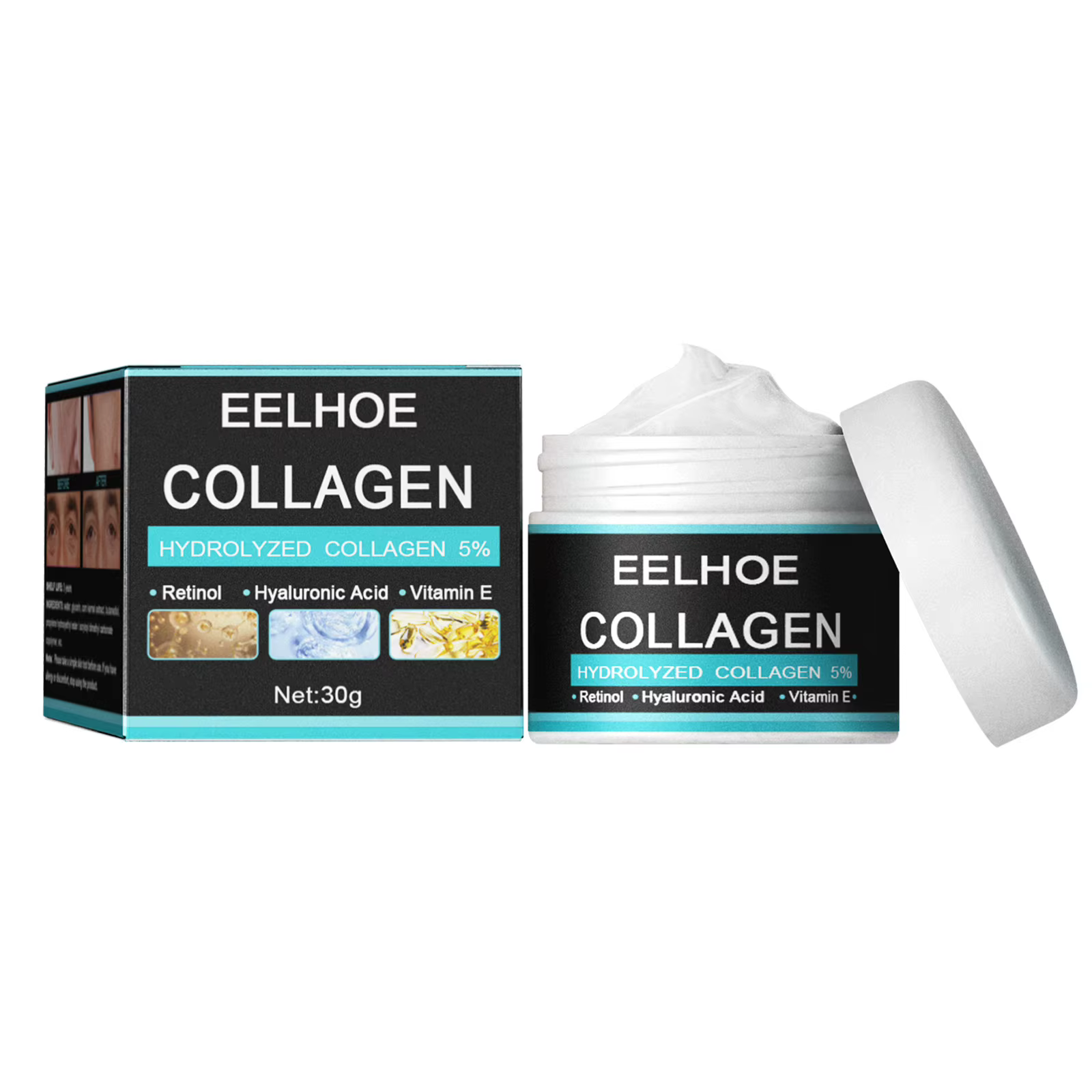 EELBath-E Men-Crème pour le visage au collagène, produit de soin pour la peau sèche, hydratant, acid