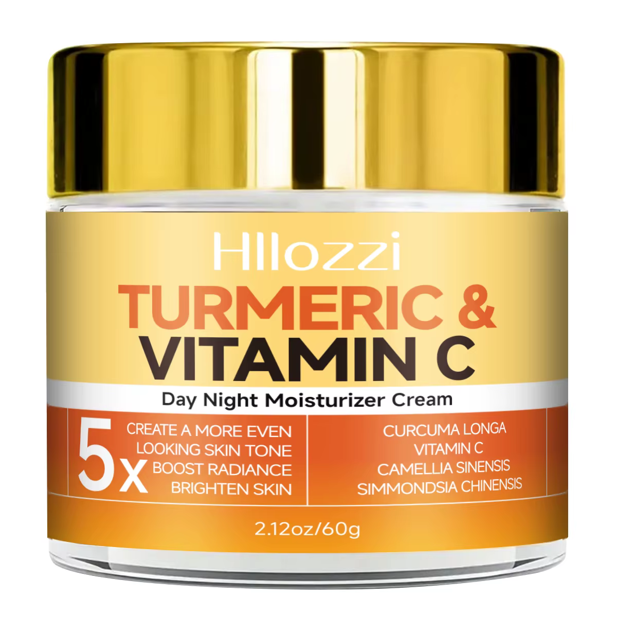 Crème hydratante jour et nuit au curcuma et à la vitamine C, hydratante, raffermissante, éclaircissa