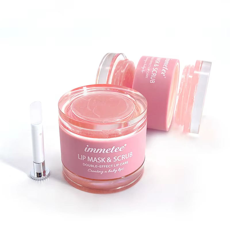 Masque pour les lèvres à double action, baume pour les lèvres, gommage pour les lèvres, baume pour l