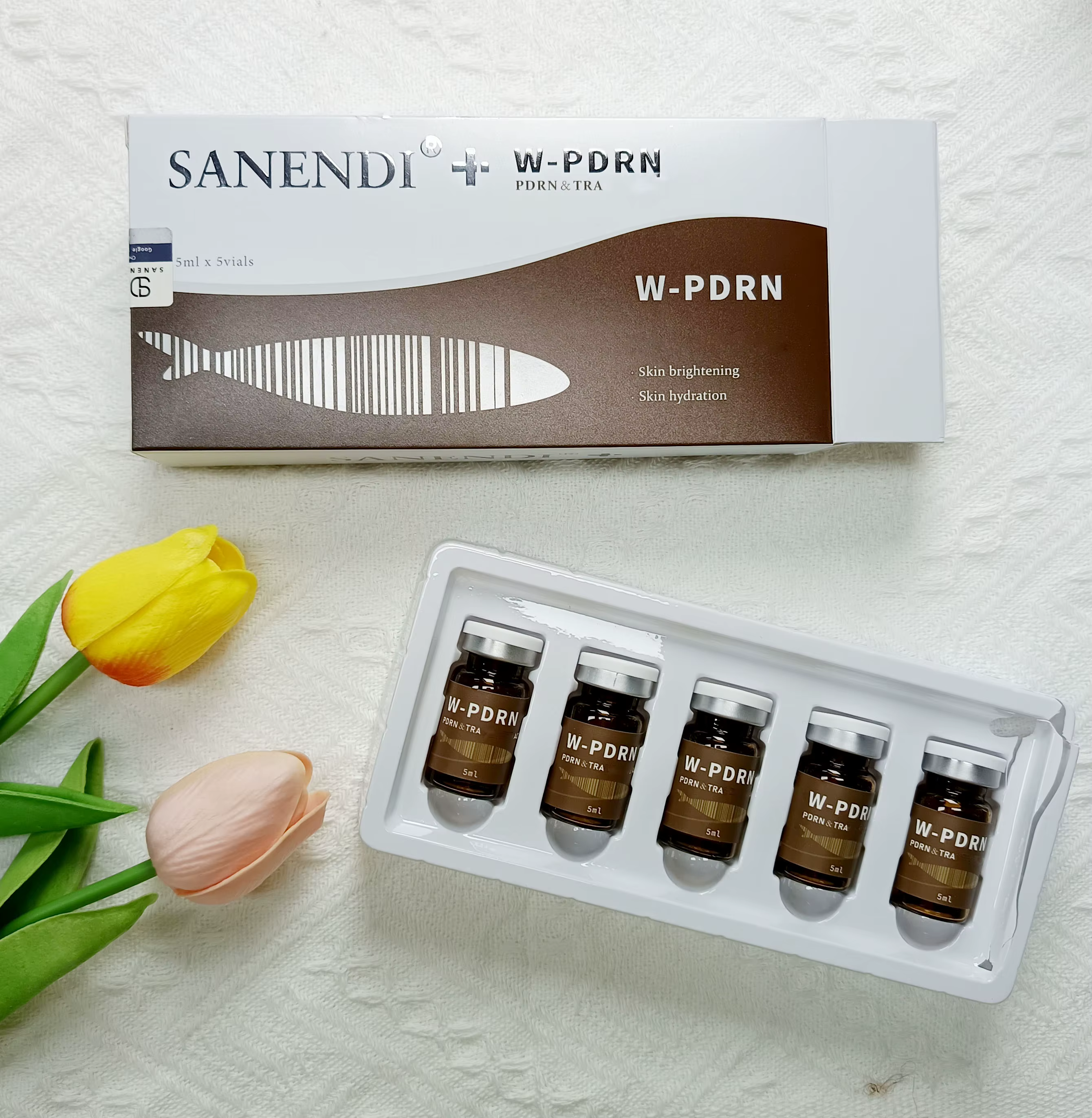 SANENDI PDRN Sérum ADN de Saumon Ampoule Lissante Solution Liquide Booster Capillaire Éclaircissant