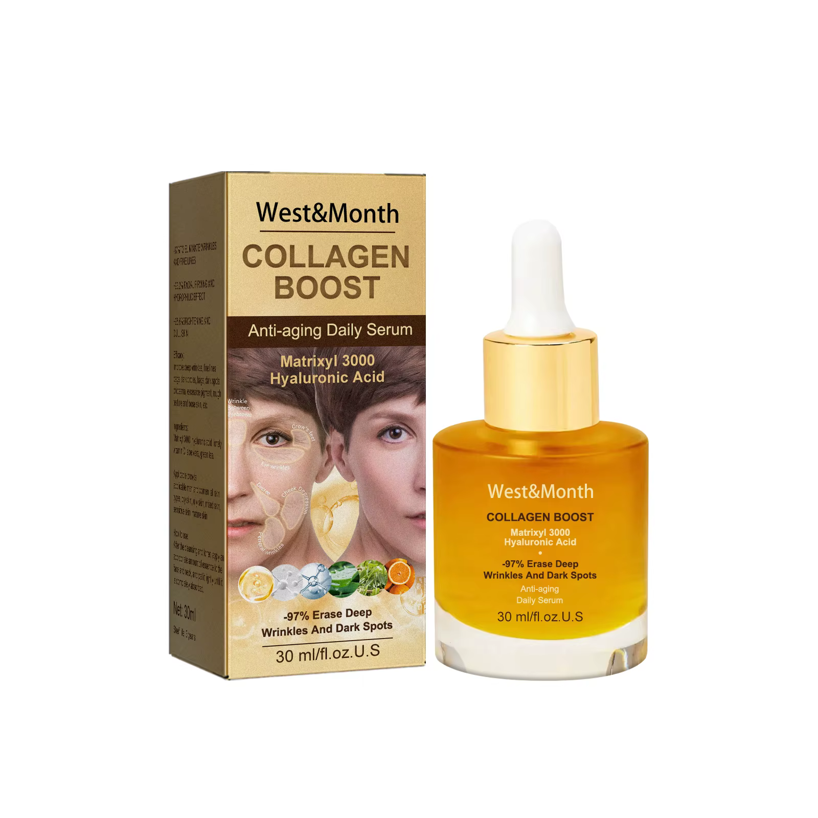 Sérum anti-âge au collagène pour femmes, barrière de la peau, réparation des déformations profondes