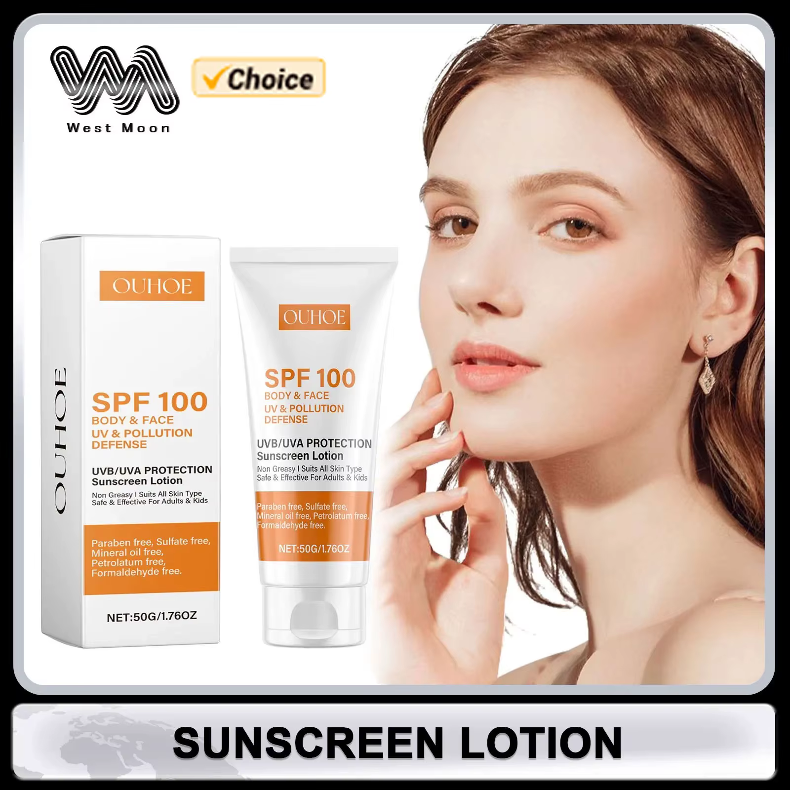 Crème solaire anti-cernes à l'acide hyaluronique, protection UV, contrôle de l'huile, étiquettes hyd