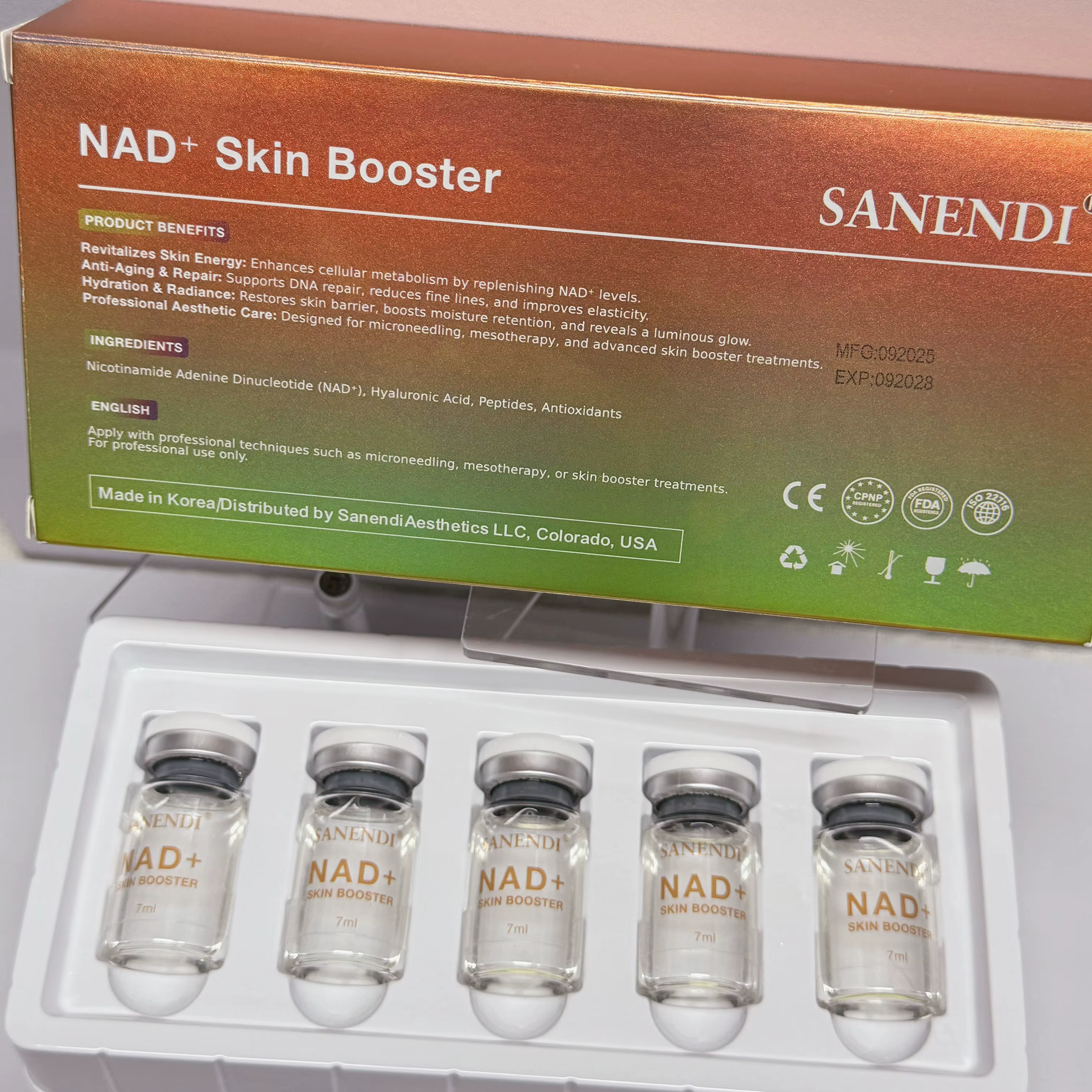 Sanendi NAD + corée produit de soin de la peau Essence complexe pour une texture légère et sensation
