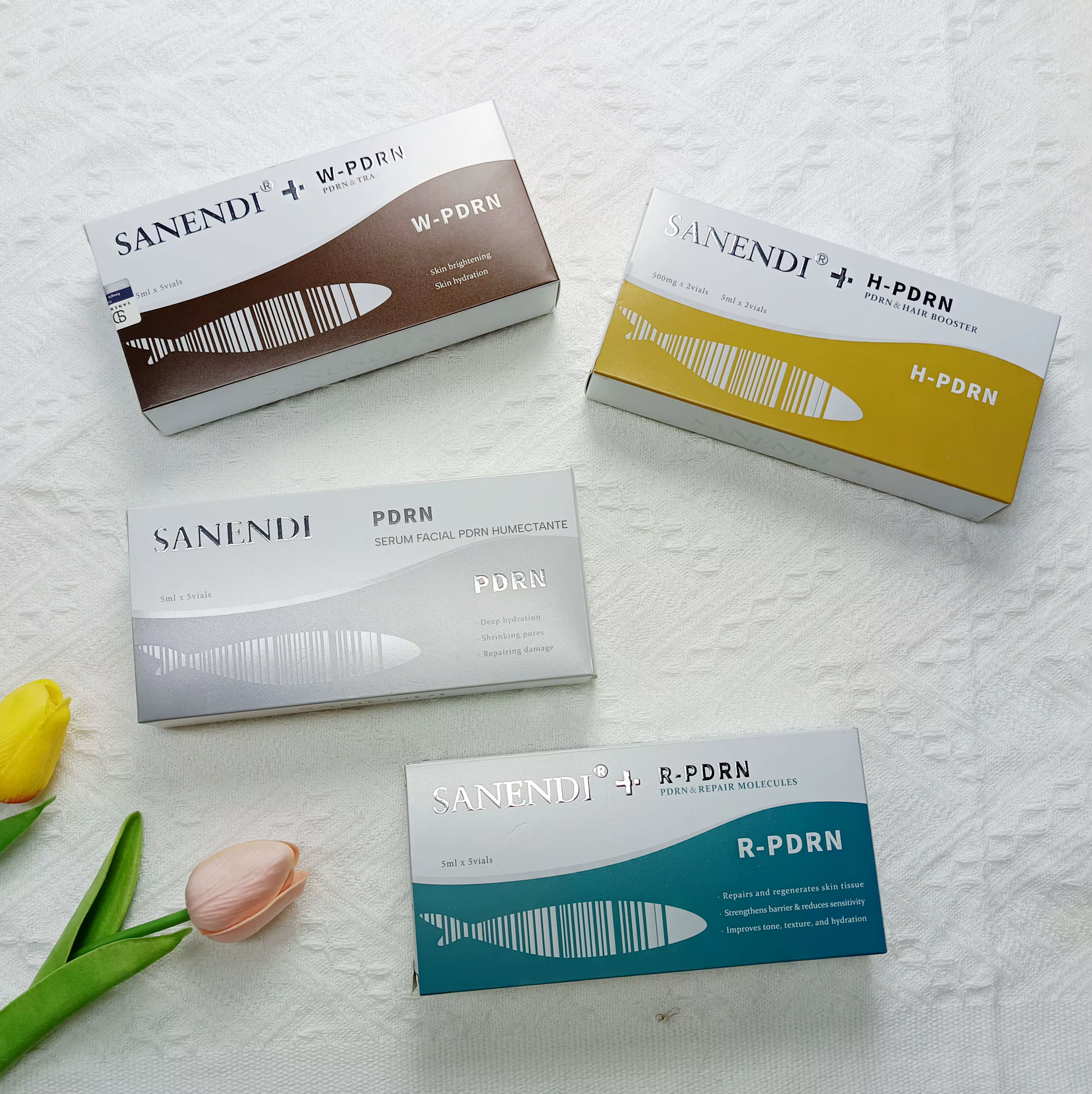 SANENDI PDRN Sérum ADN de Saumon Ampoule Lissante Solution Liquide Booster Capillaire Éclaircissant