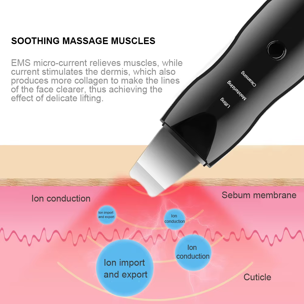 Épurateur de peau du visage à vibrations, dissolvant de points noirs, nettoyeur de pores du visage,