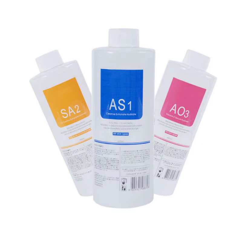 Soins de la peau du visage sérum Hydro Aqua Peel Solution 400 ml Kit de 3 sérums AS1 SA2 AO3 pour le