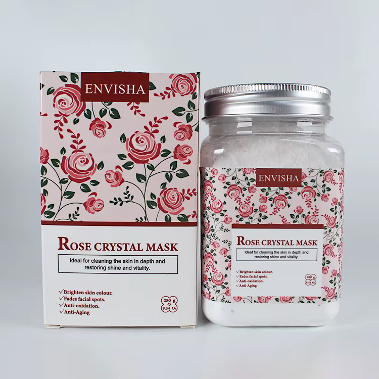 Masque Facial en poudre pour soins de la peau, acide hyaluronique, Rose, camomille, jasmin, hydratan