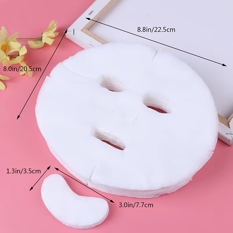 Masque Facial Doux en Coton Respirant, Feuille de Papier, Non-CUPure, Outils de miles, DIY, 100 Pièc