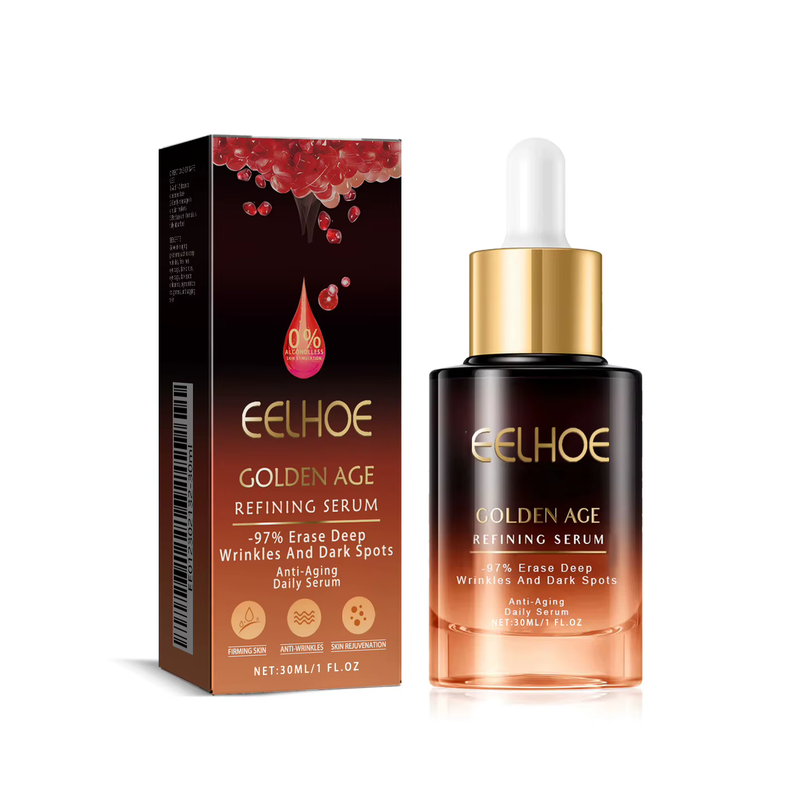 EELHOE – sérum raffinant Golden Age pour le visage, brillant, raffermissant la peau, Anti-âge, hydra