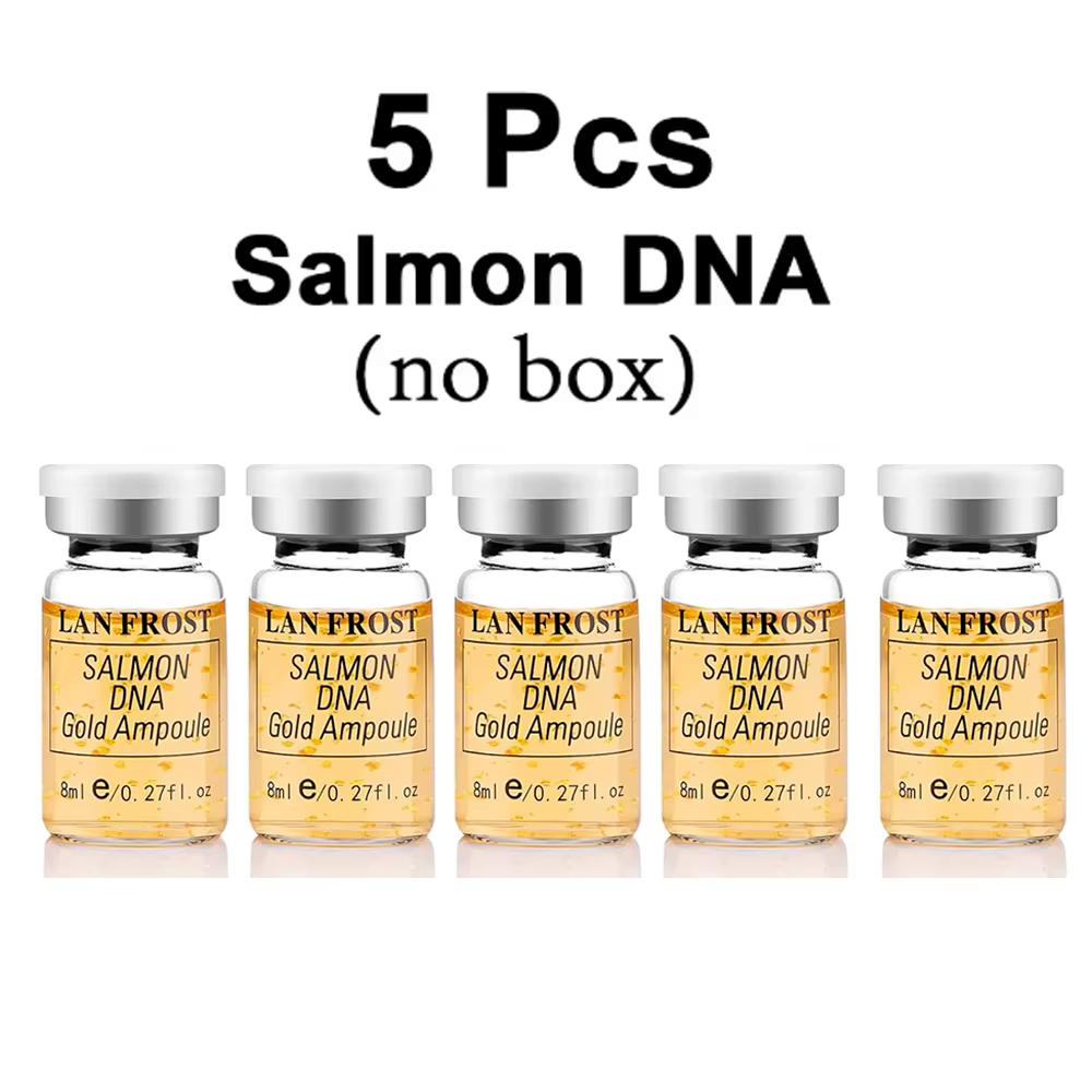 Sérum Visage BB 8ml ADN de Saumon Ampoule Or Booster Cutané Éclaircissant Hydratant Soin Microneedle