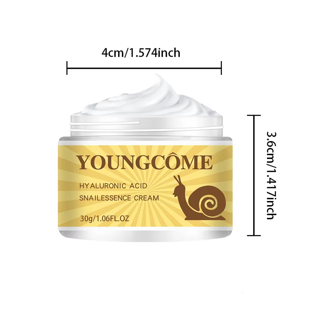 Crème à l'essence d'acide hyaluronique d'escargot nourrit en profondeur la peau améliore la rugosité