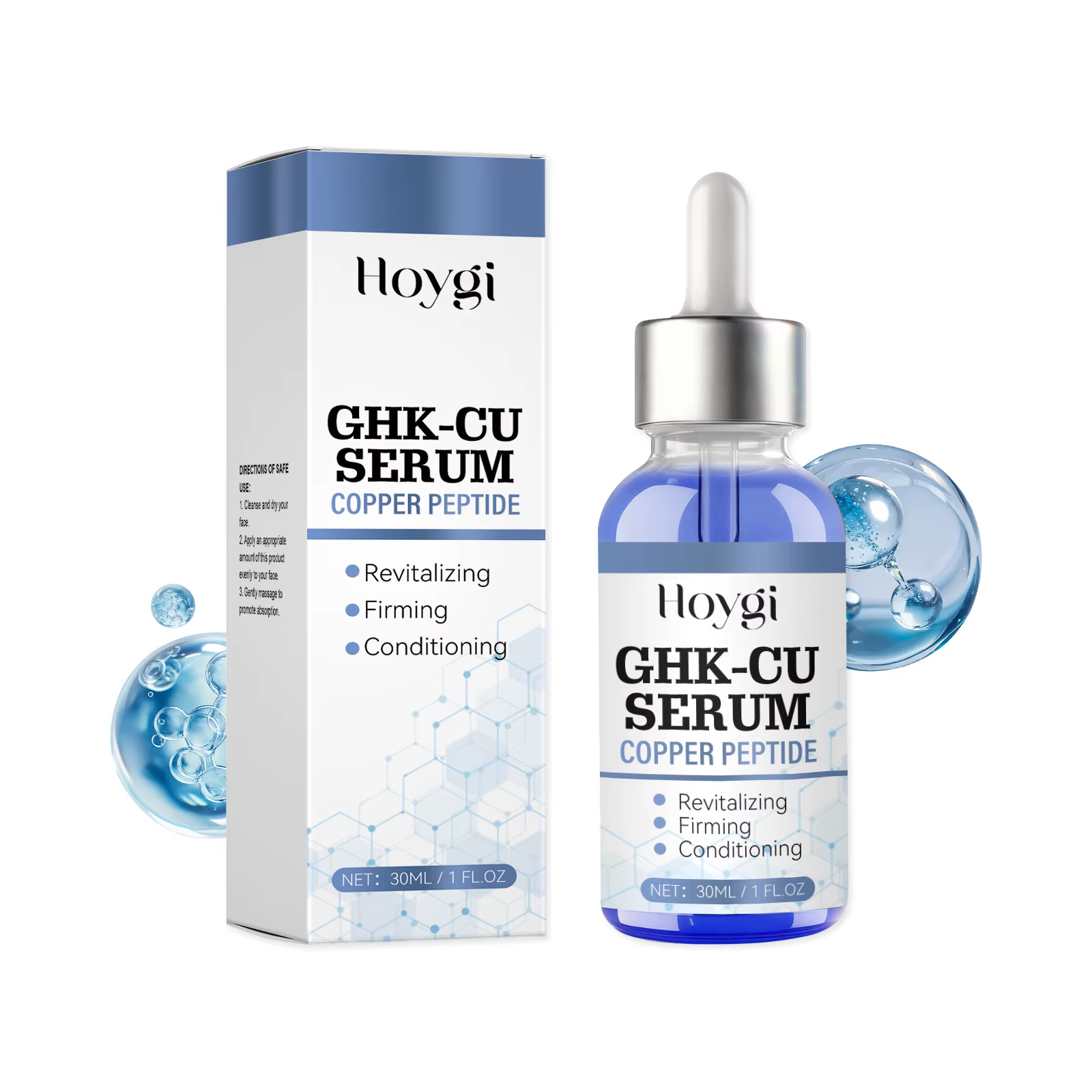 Sérum facial au cuivre et aux peptides, anti-rides, antioxydant, régénérateur de peau, réparateur de