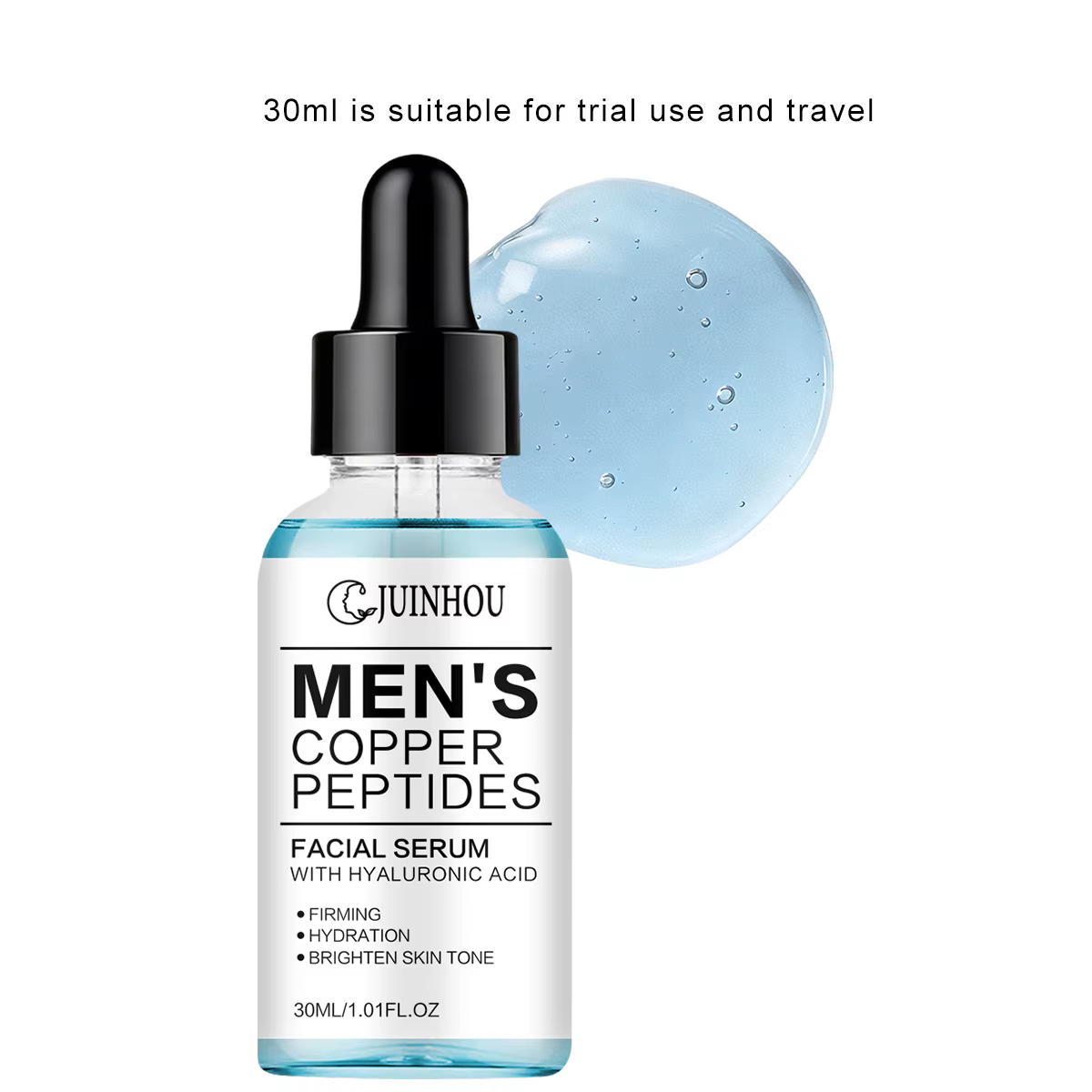 Sérum pour le visage JUINHOU pour hommes, contient de l'acide hyaluronique et des peptides, hydrate,