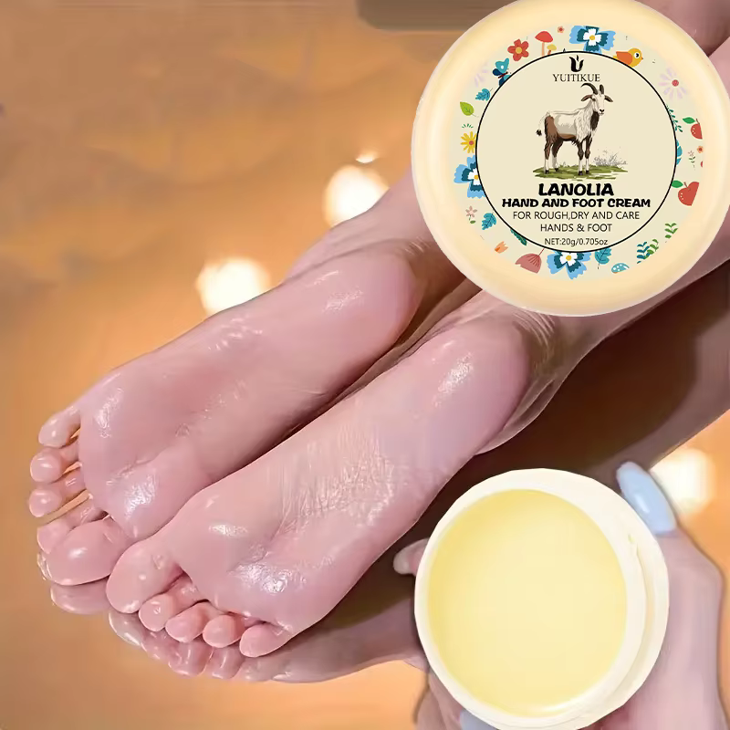 Crème pour les mains et les pieds YUITIKUE, lanoline hydratante pour les peaux sèches et rugueuses, 