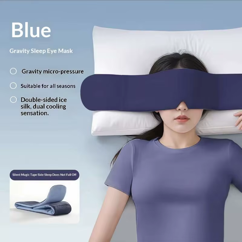Masque pour les yeux ultra léger à poids contrôlé, respectueux de la peau, double face, bloquant la 