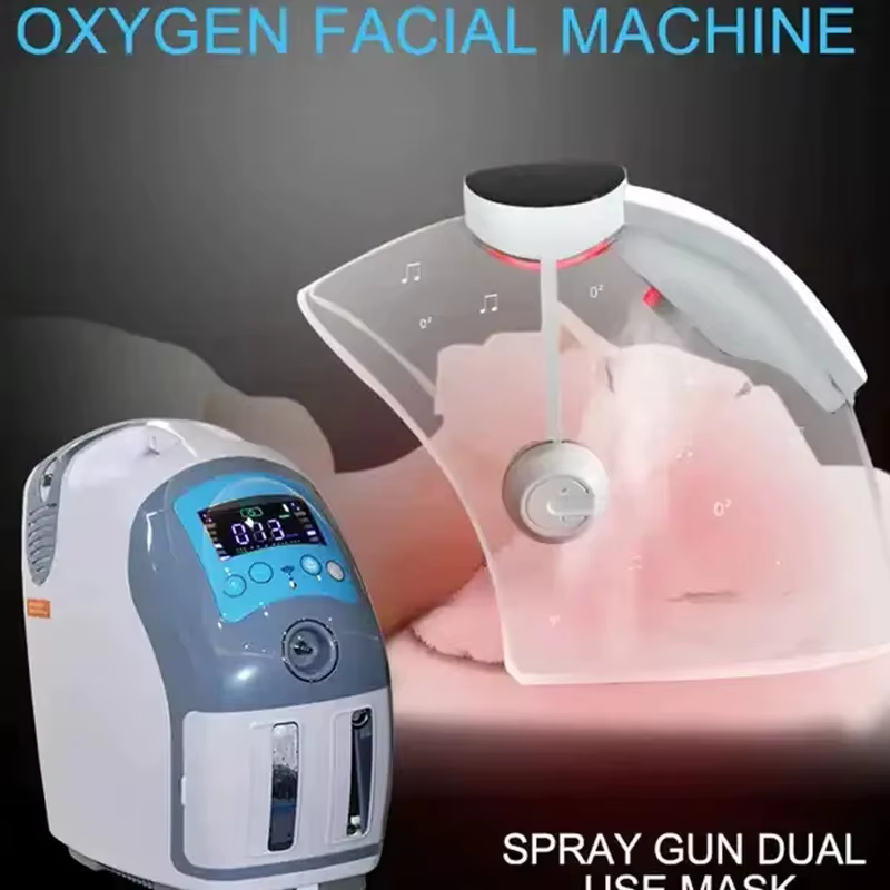 Machine faciale d'oxygène de haute qualité Spray hyperbare beauté O2derm masque Facial d'oxygène thé