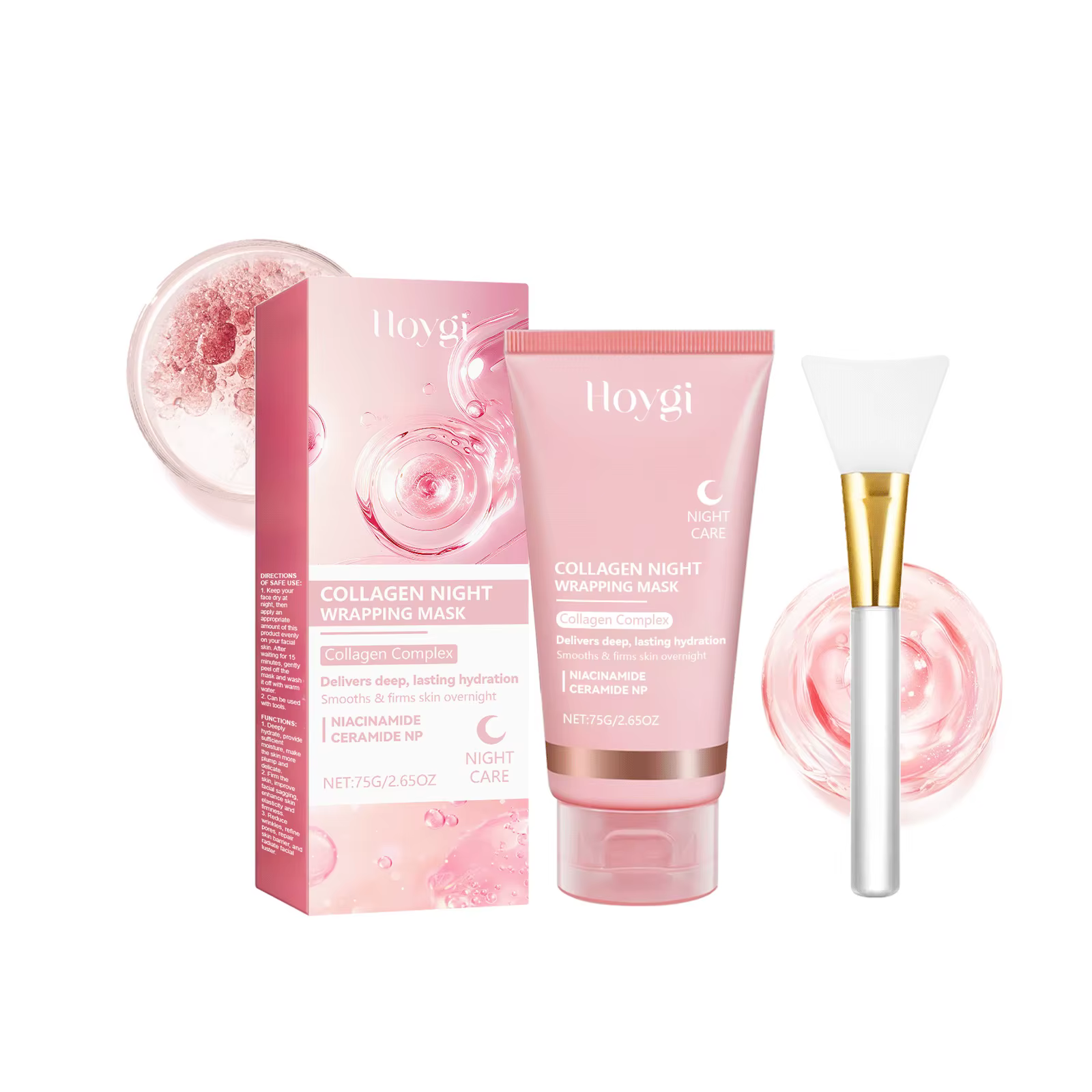 Masque exfoliant au collagène, nettoyage en profondeur des Pores, contrôle de l'huile, enveloppe de 