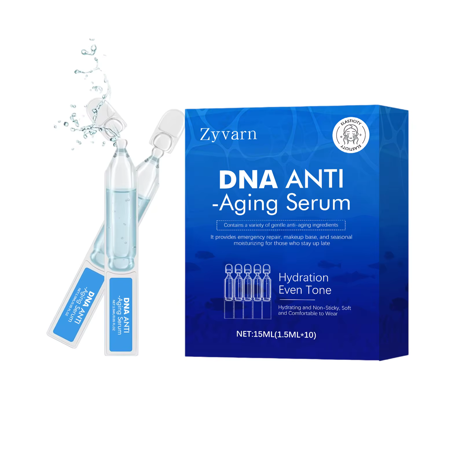 Sérum Anti-Âge ADN Sodium Essence Visage pour Hydrater, Raffermir, Lifting, Améliorer l'Élasticité d