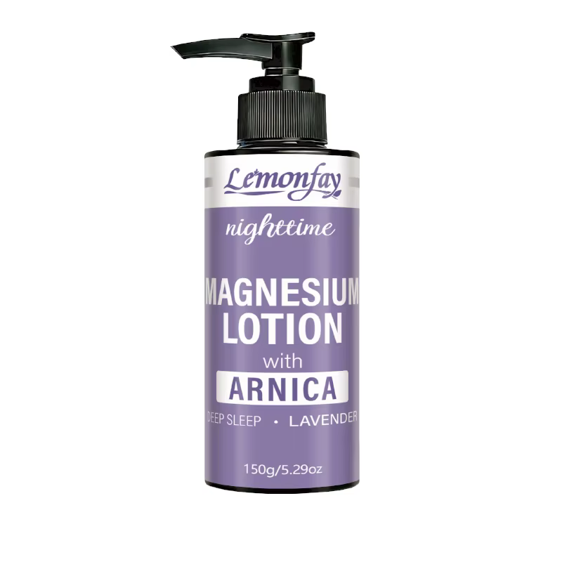 Lotion de nuit au magnésium Lemonfay avec arnica et lavande, crème corporelle infusée pour un sommei