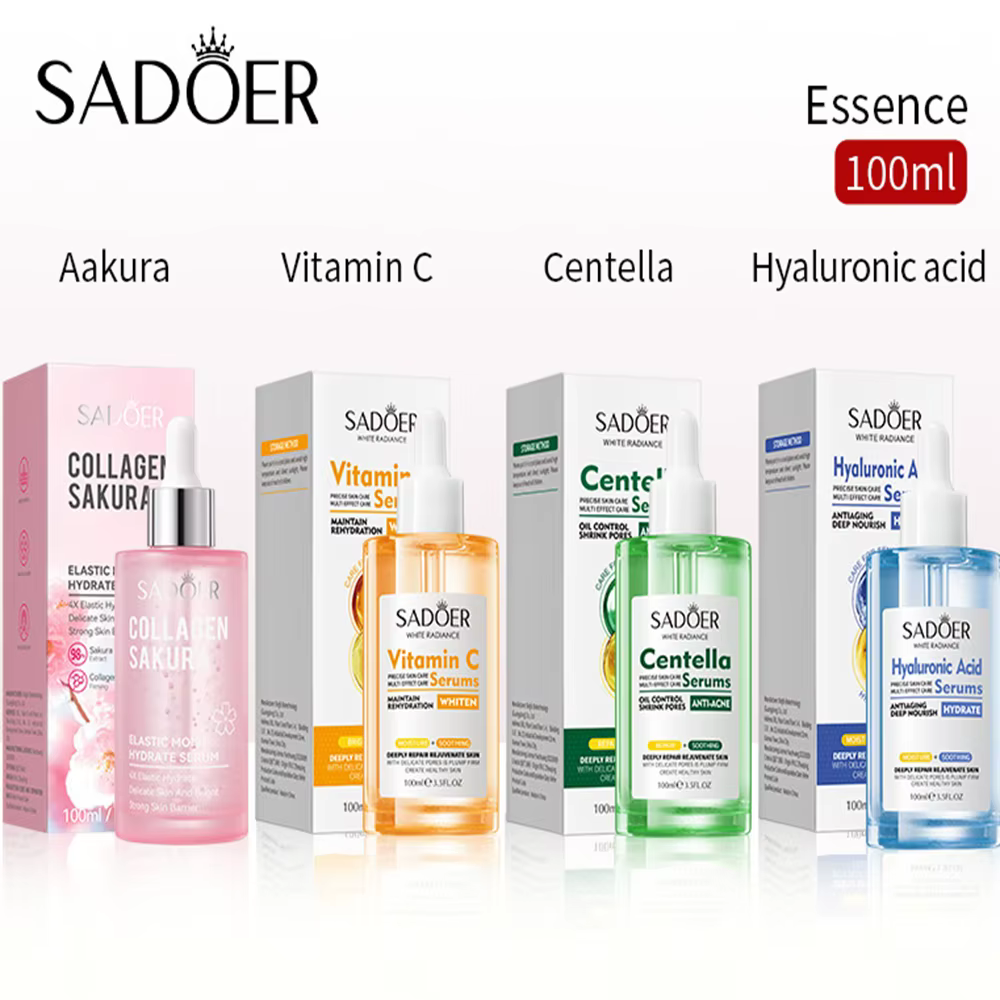 Centella Sakura collagène vitamine C acide hyaluronique sérum pour le visage soin de la peau hydrata