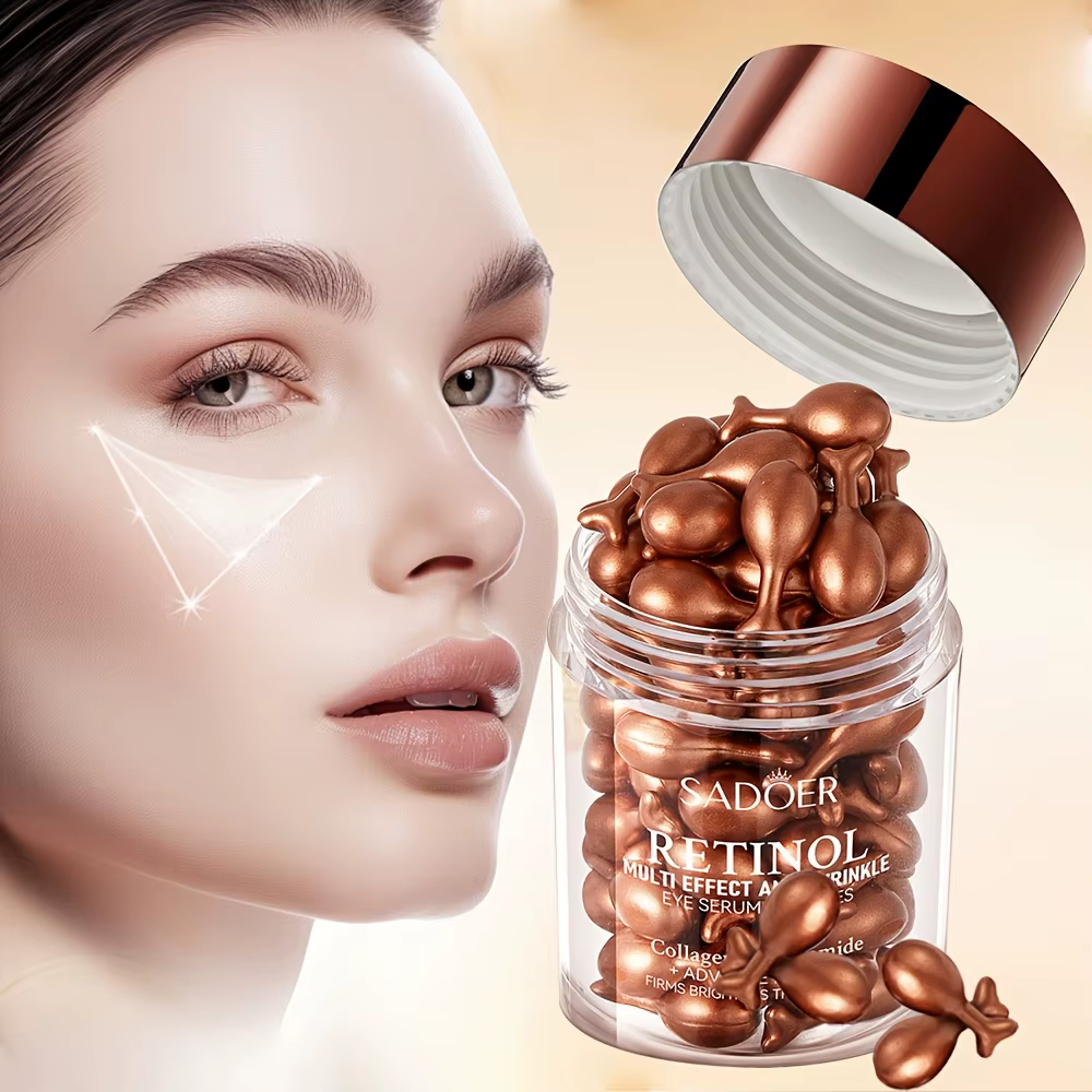 Sérum en capsules multi-effets au rétinol, crème hydratante pour les yeux, essence nourrissante et h