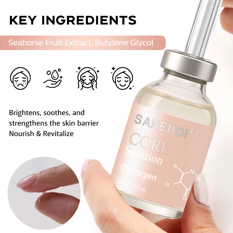 Sérum Sanendi 7 en 1 à l'acide hyaluronique, au GSH, au collagène et aux peptides, solution EX10O CO