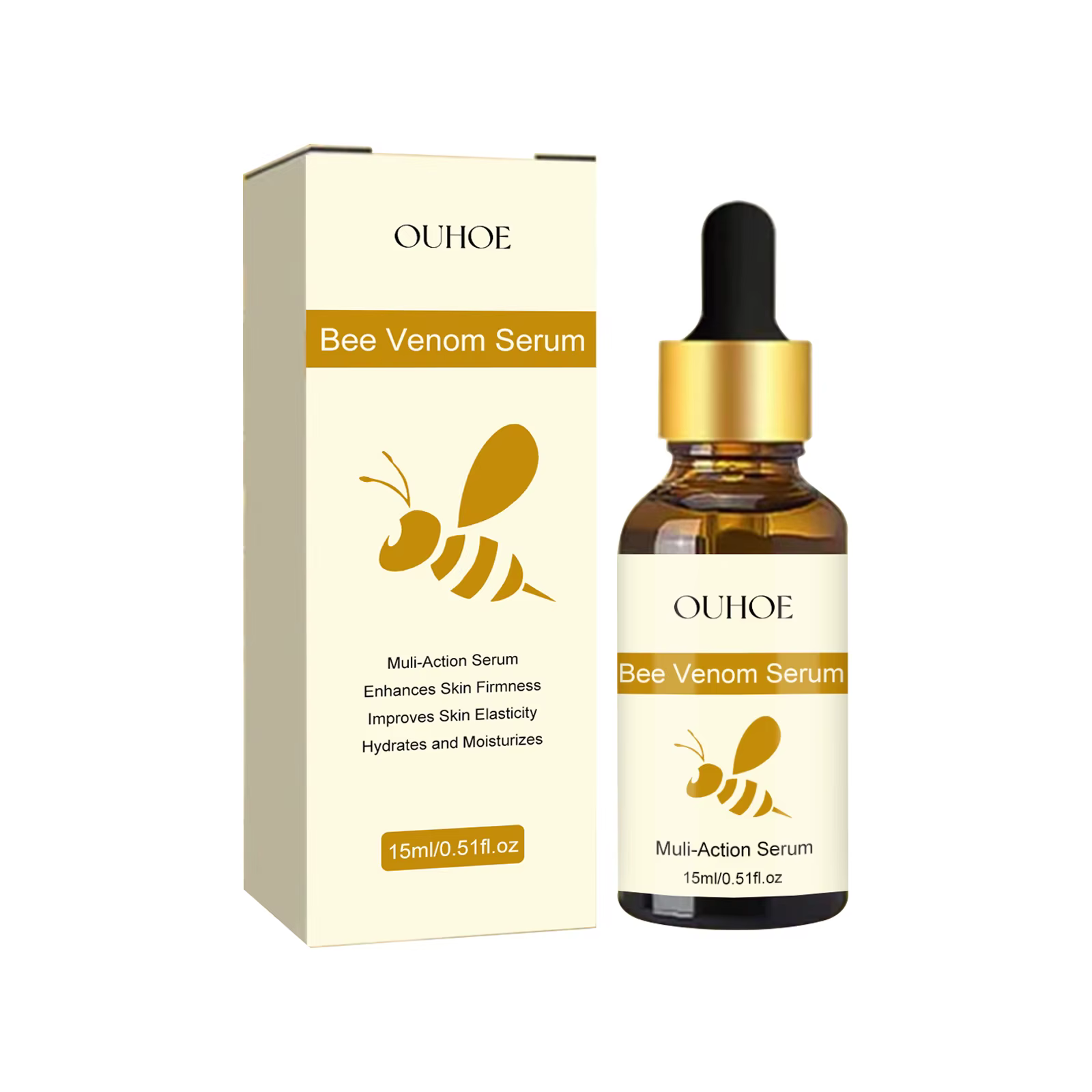 Sérum facial au venin d'abeille, Essence pour le visage, réduction des rides, resserrement de la pea