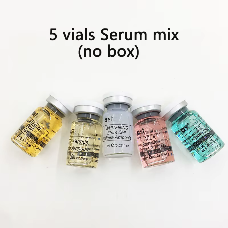 Kit Sérum Booster Peau au DNA de Saumon Coréen, Peptides, Crème BB Hydratante, Blanchissante, Anti-r