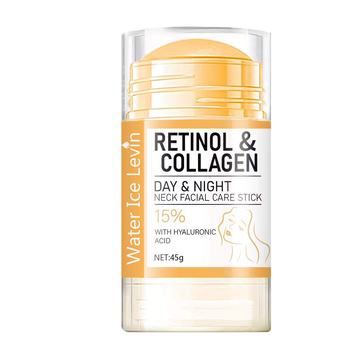 Crème raffermissante pour le cou et le visage au rétinol et au collagène, stick raffermissant pour l