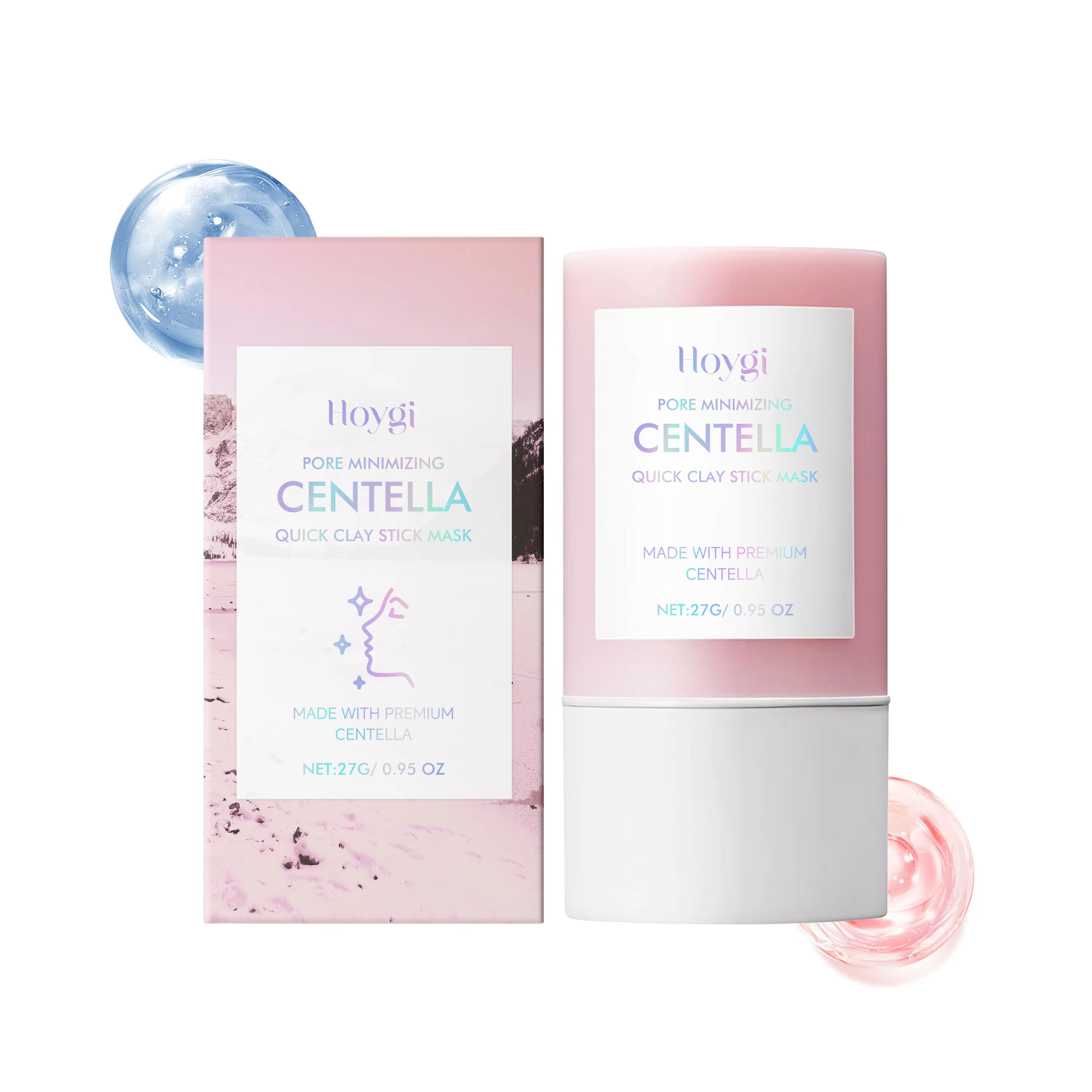 Masque en bâton d'argile à la Centella 27g, minimise les pores, apaise, calme, hydrate rapidement, é