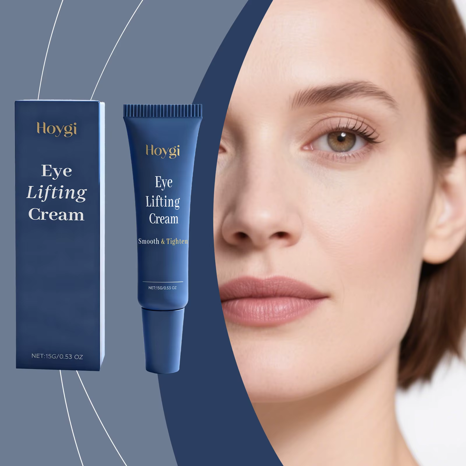 Crème hydratante et délicate pour la peau autour des yeux, application quotidienne et massage, soin 