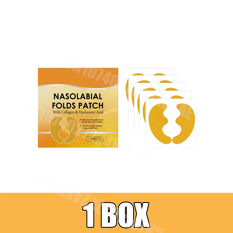 Patch pour plis nasolabiaux, contient du collagène, acide hyaluronique, raffermissant, estompe les r