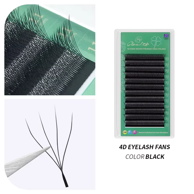 GLAMLASH 4D5D W Style fleur cils préfabriqués Volume ventilateurs Extension de cils naturel doux lum