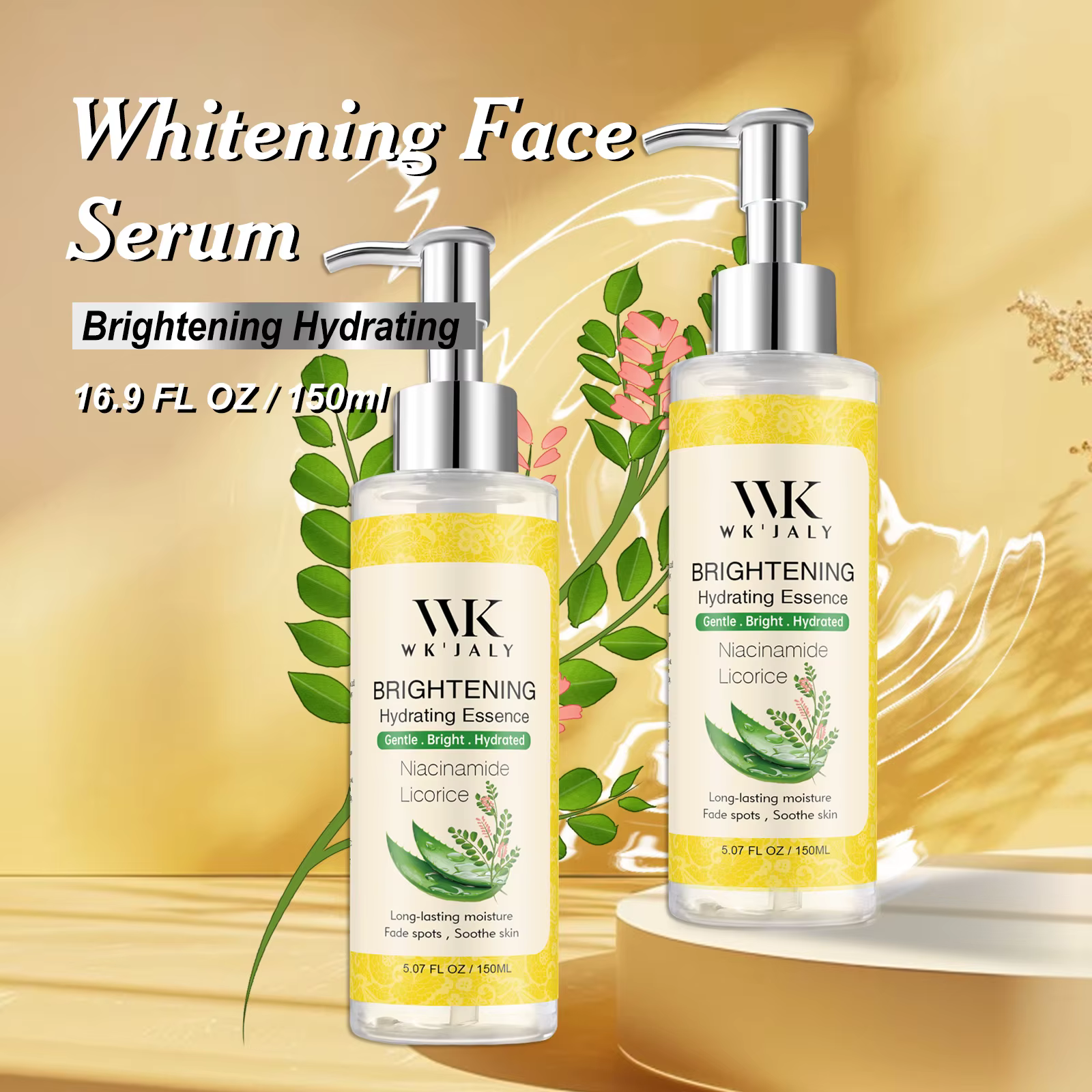 Sérum éclaircissant WK JALY, élimination des taches noires, avec niacinamide, réglisse, élimine la m
