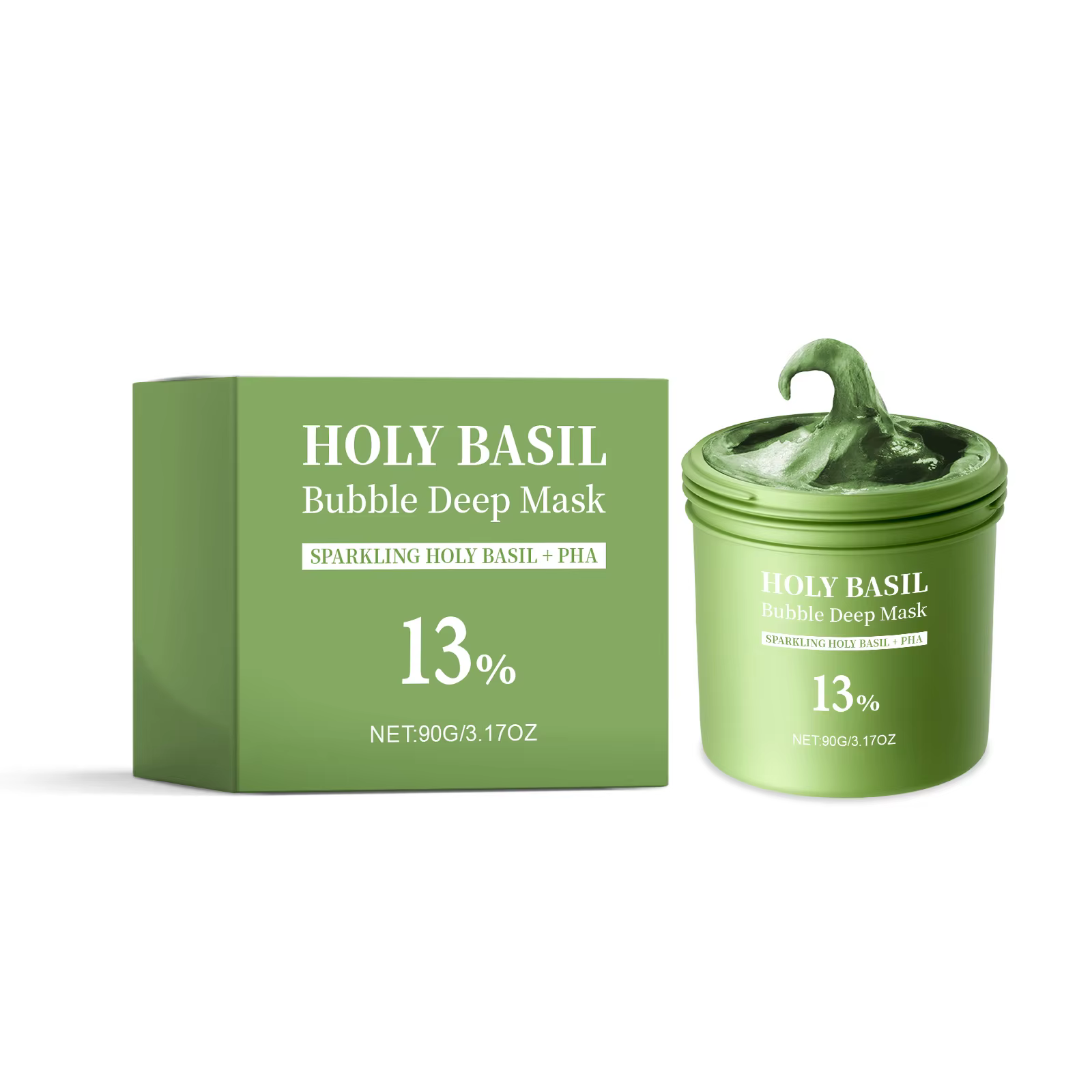 Masque profond à bulles de basilic sacré, nettoyage des Pores, purifie la minimisation des points no