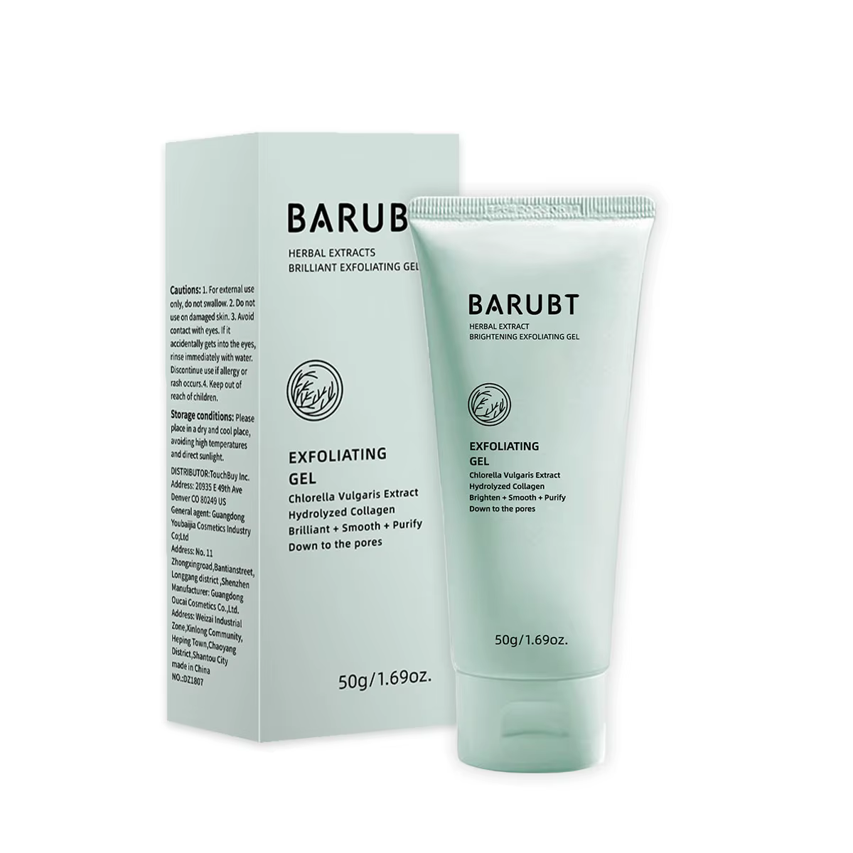 Gel exfoliant à base de plantes pour le visage, nettoyage en profondeur, soin doux pour la peau, con