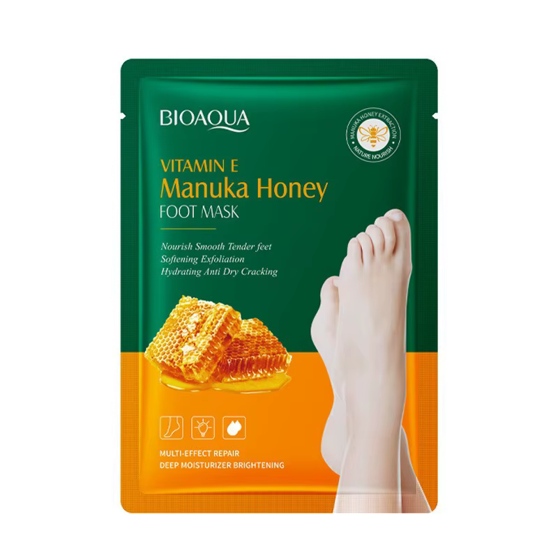Masque pour les pieds à la vitamine E, au miel de Manuka, nourrissant, hydratant longue durée, exfol