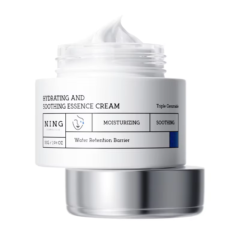 Crème Essentielle Hydratante et Apaisante – Collagène, Céramides, Acide Hyaluronique et Extraits Vég