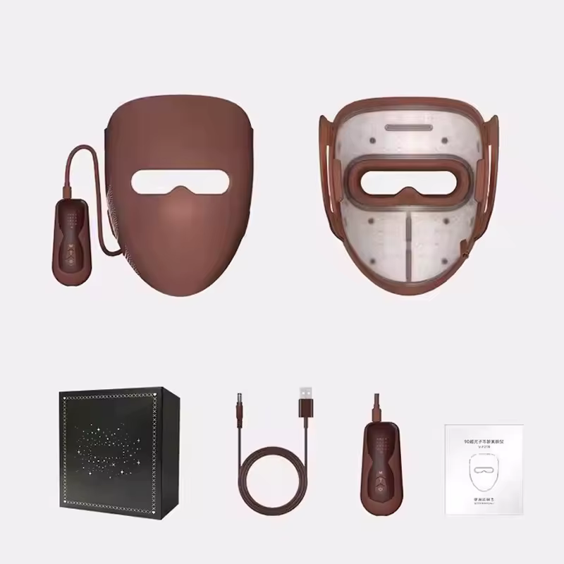 Masque Facial LED Rechargeable 4 couleurs LED Photon masque de beauté rajeunissement de la peau mais