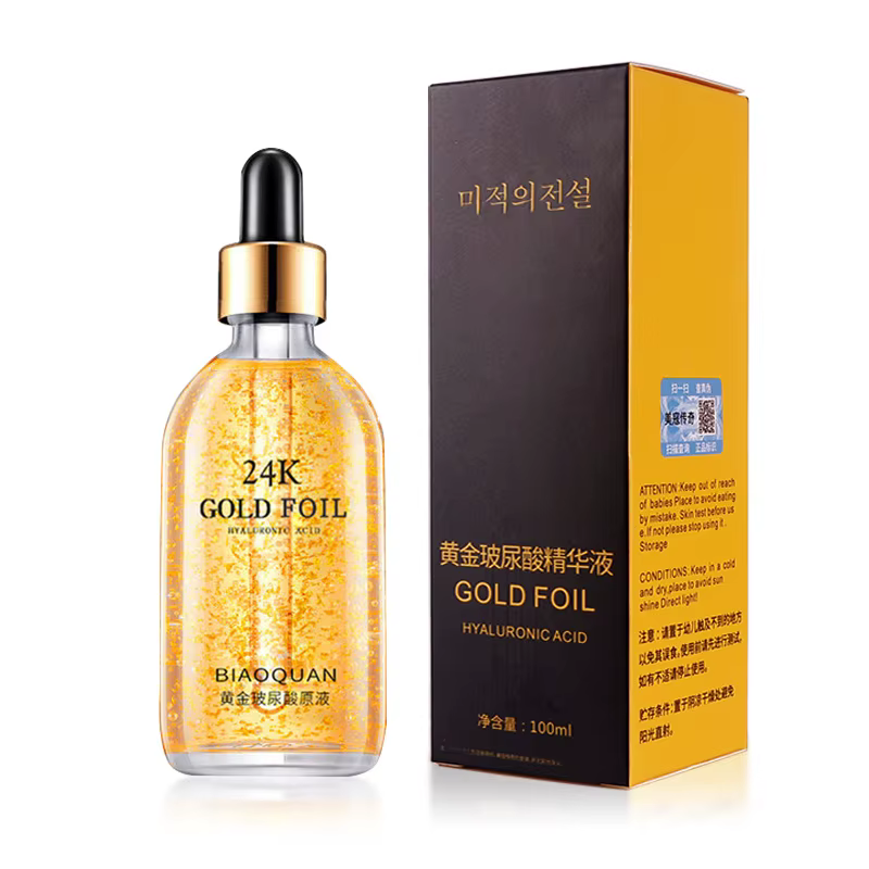 Sérum au ginseng doré pour le visage, 100ml, Polypeptide, anti-rides, estompe les ridules, acide hya