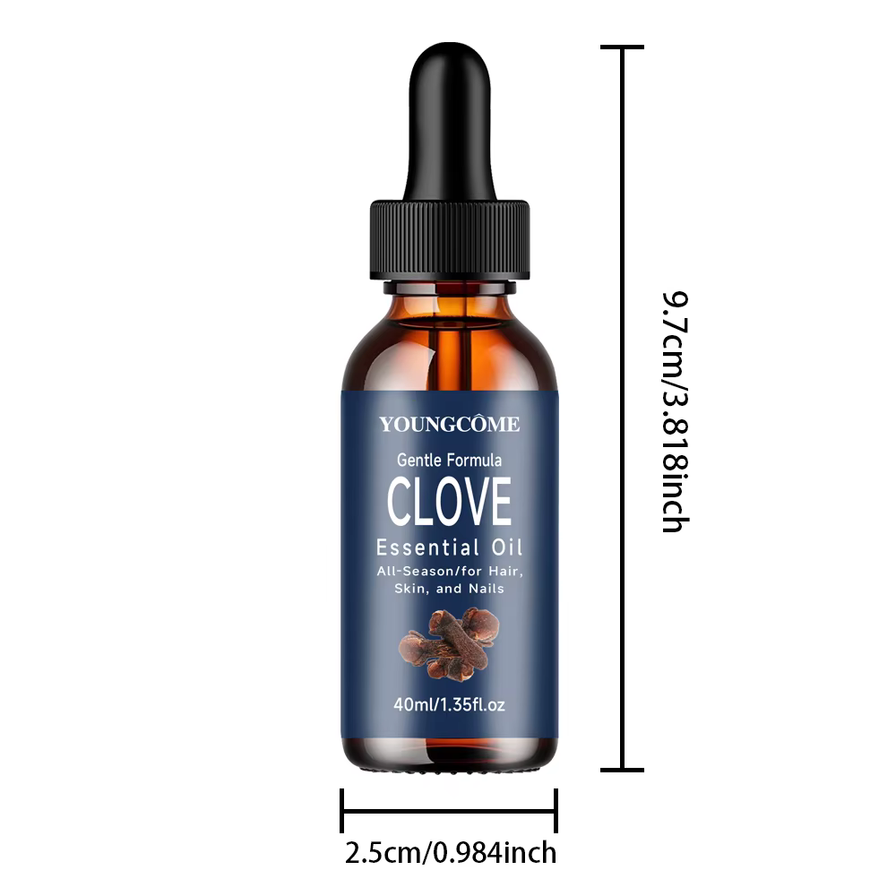 Bouteille d'huile essentielle de clou de girofle, soin du visage brillant, réparation hydratante, An