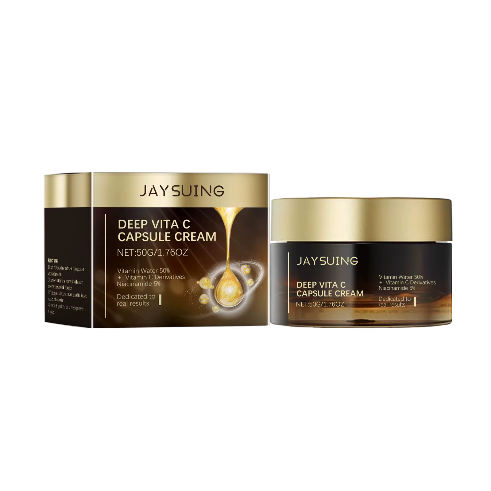 Crème d'hydratation profonde Vita C, capsules éclaircissantes, nourrissantes, hydratantes, pour peau