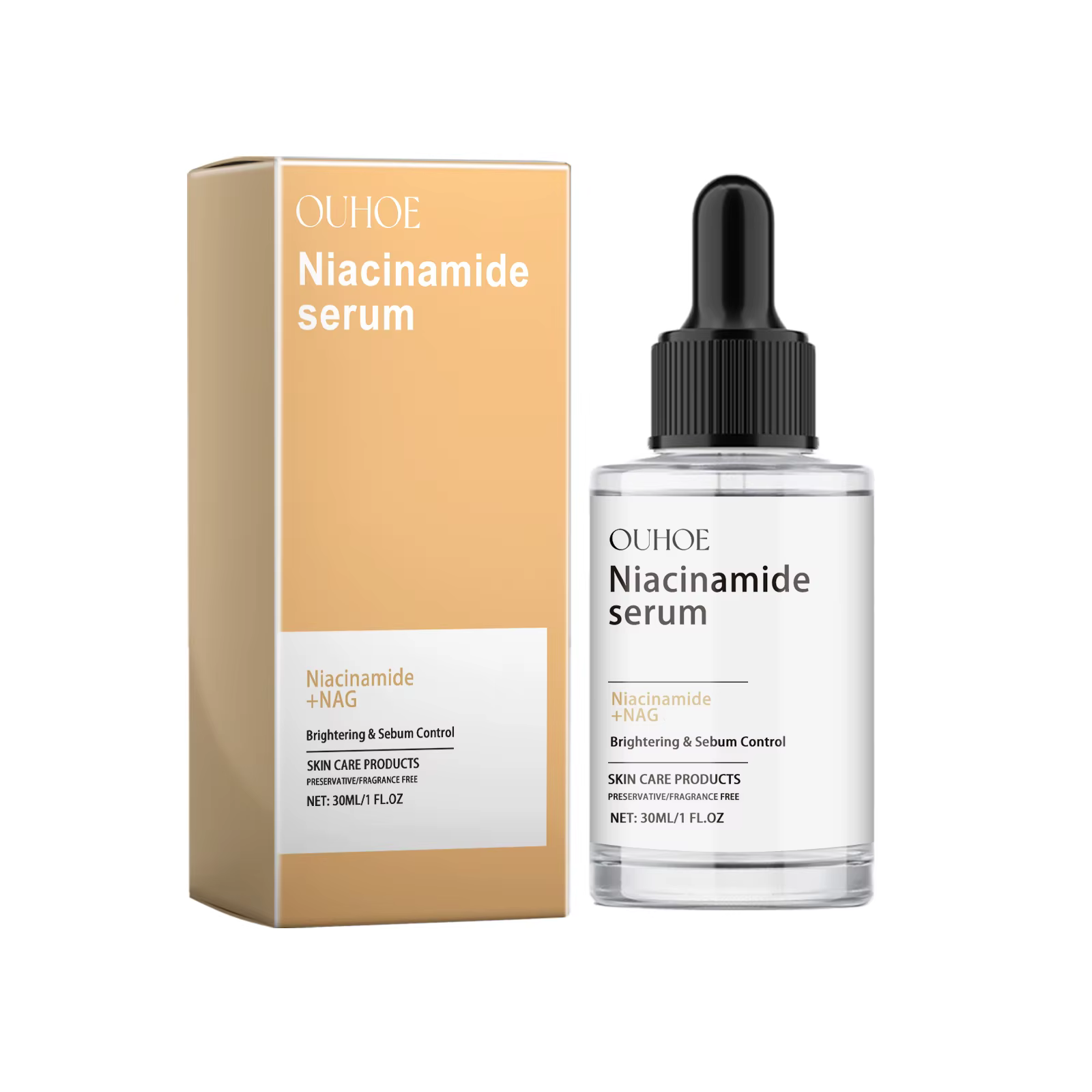 Ouhoe Sérum éclaircissant pour le visage hydratant et lissant améliore la texture de la peau 30 ml s
