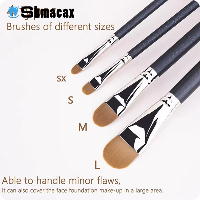 Pinceau de maquillage correcteur de fond de teint Ultra-fin rond plat, outil de maquillage professio