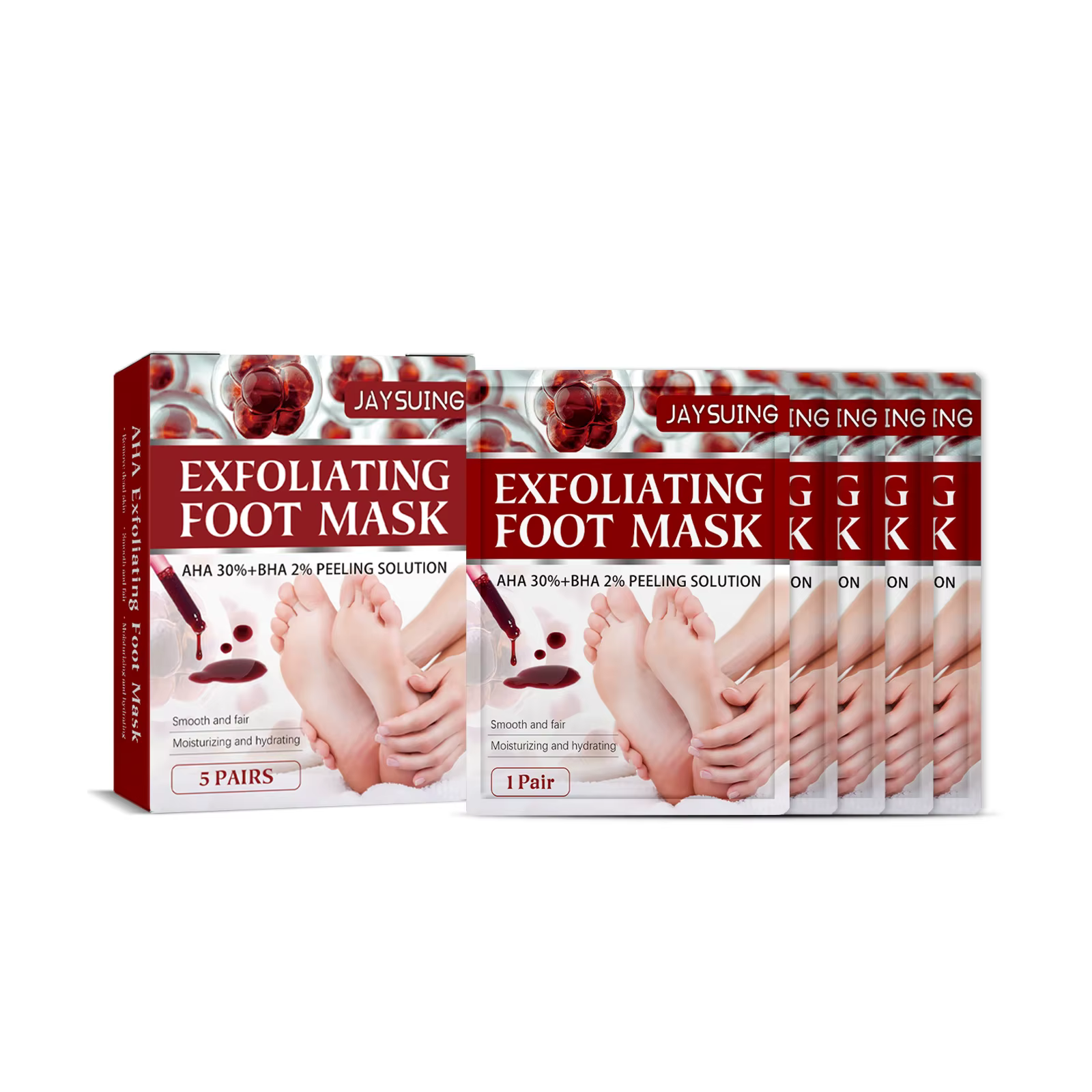 Masque exfoliant pour les pieds, dissolvant de maquillage pour peau morte, outil de soins des pieds,