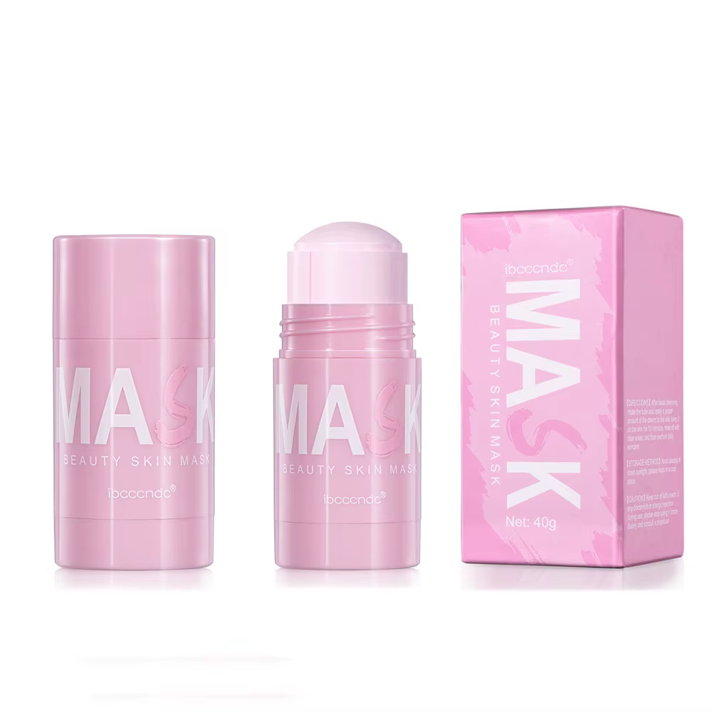 Masque de nettoyage du visage, 40g, extrait de thé Rose/vert, bâton de nettoyage, hydratant en profo