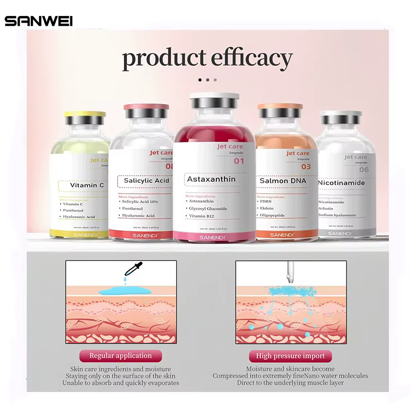 Sérum exfoliant au jet, nouvelle revive, hydrate, détox, CO2, Anti-vieillissement, acide hyaluroniqu
