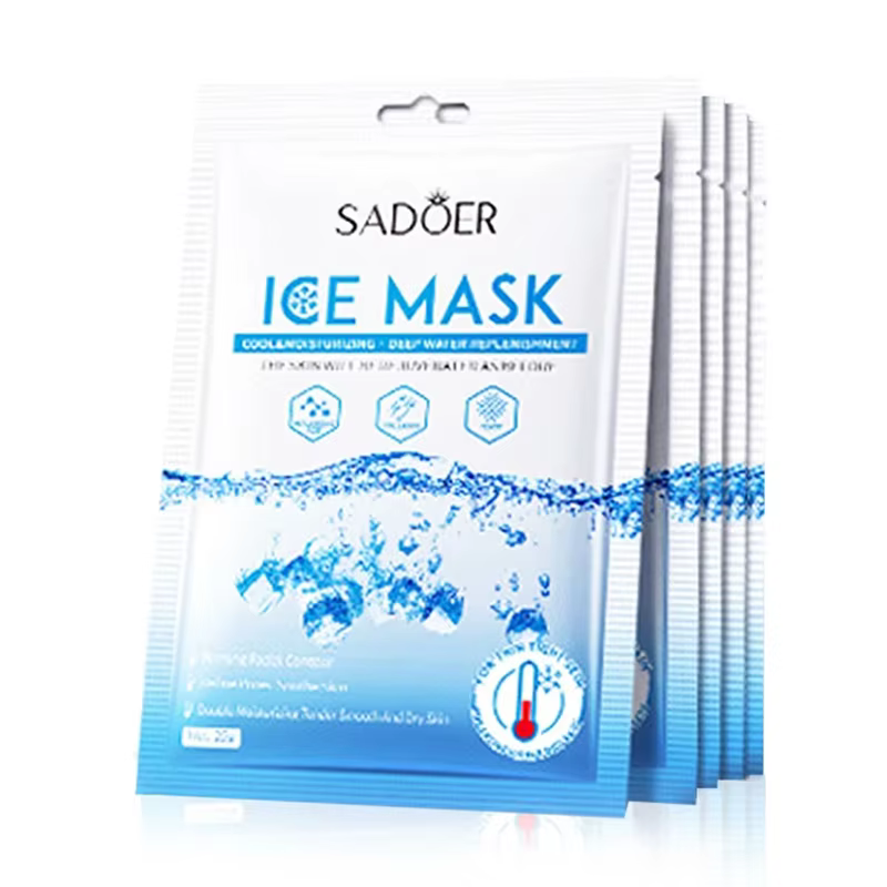 5 pièces SADOER masques de glace pour le visage hydratant en profondeur éclaircissant raffermissant
