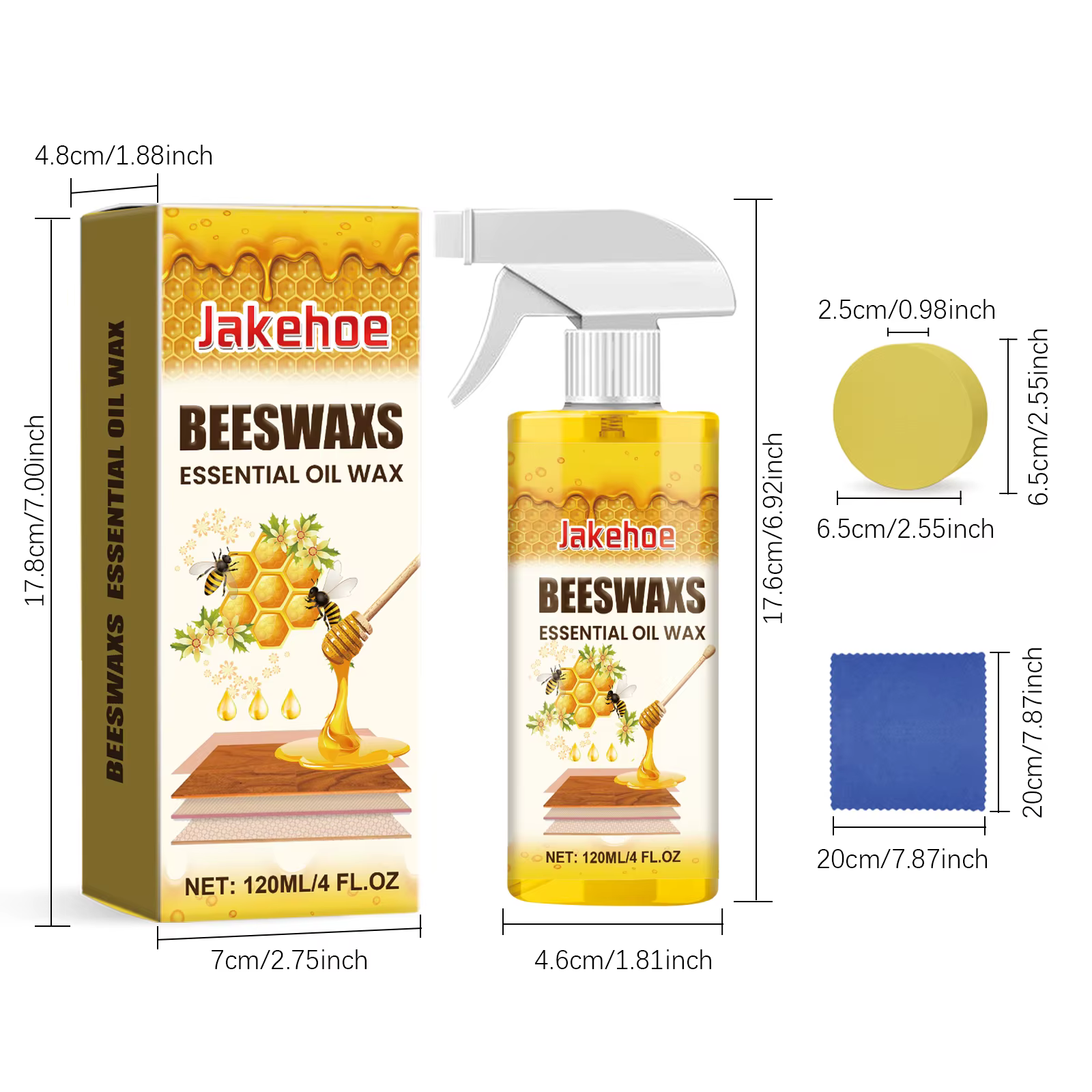 Spray Nettoyant et Conditionneur pour Bois à la Cire d'Abeille – Restaure la Brillance et Protège le